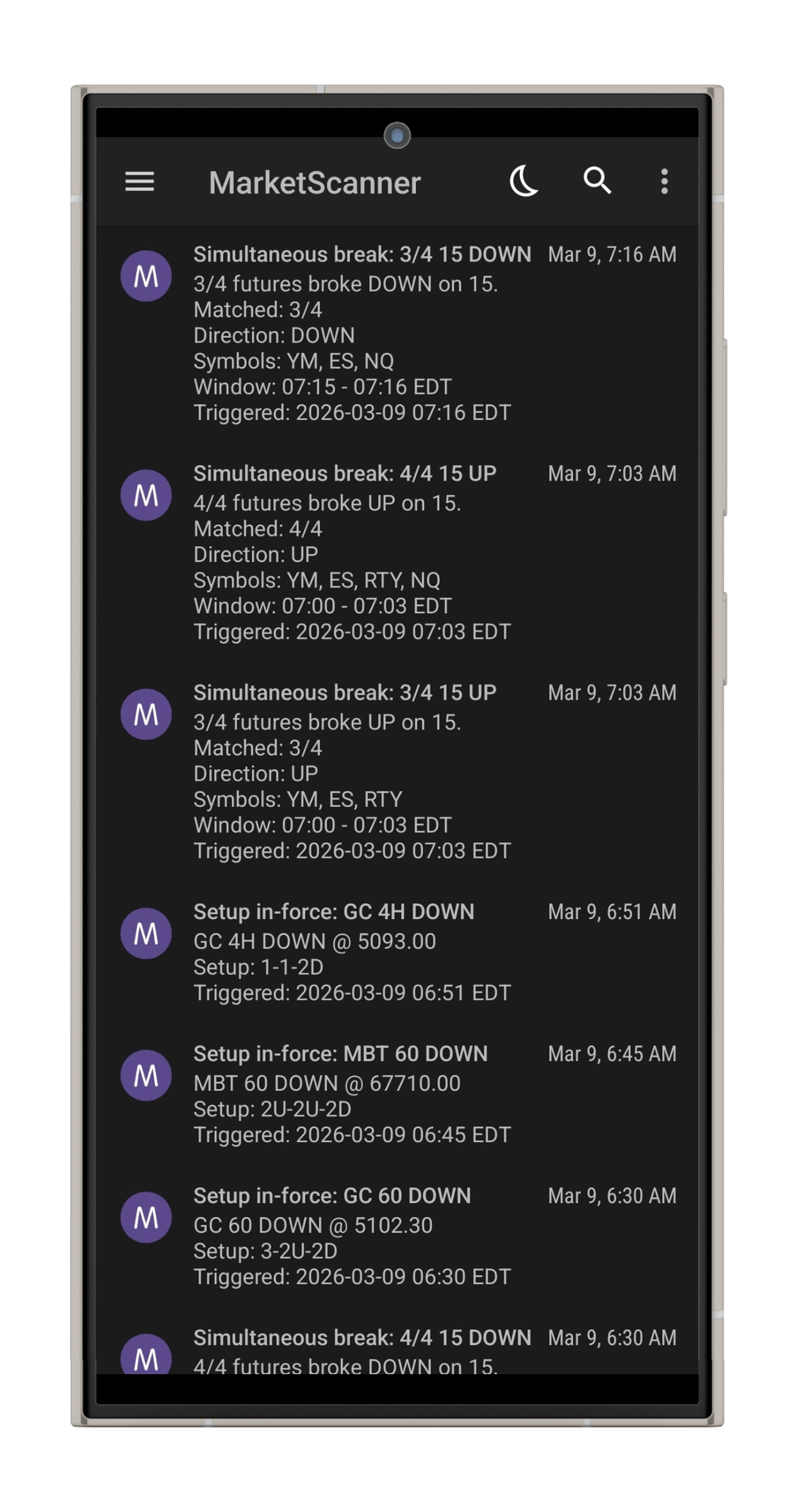 Pushover mobile preview
